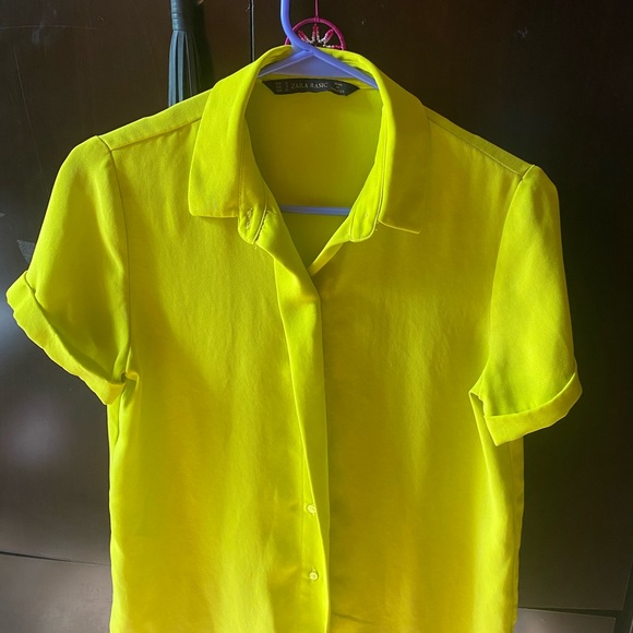 Zara Tops - Zara blouse  neon lime